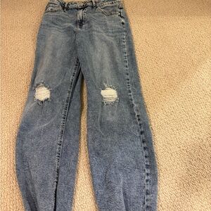 Art Class Blue Boyfriend Jeans with Distressed Details